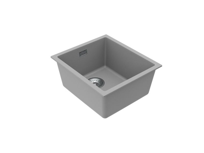 3D model sivega granitnega pomivalnega korita