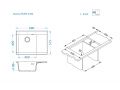 Dimenzije Pure G 60 pomivalno korito
