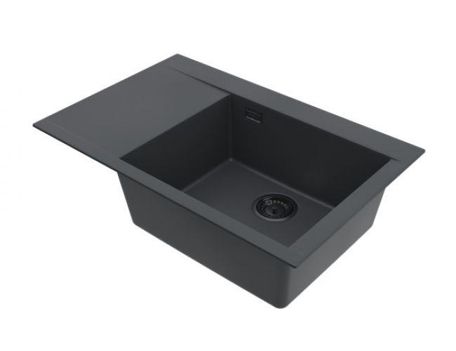 3d Pure G 70 pomivalno korito z odcejalno površino s črnim sifonom